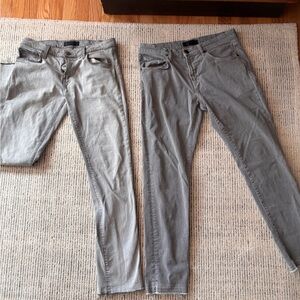 J Brand Slim Men's Jeans in Light Gray and Gray